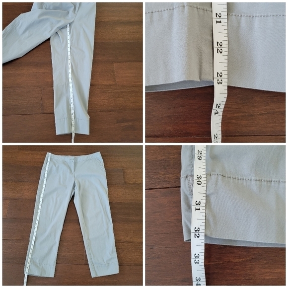 Tommy Bahama Women's Ellery Fit Cropped Relaxed Light Gray Khaki Pants Size 4 - Picture 9 of 9